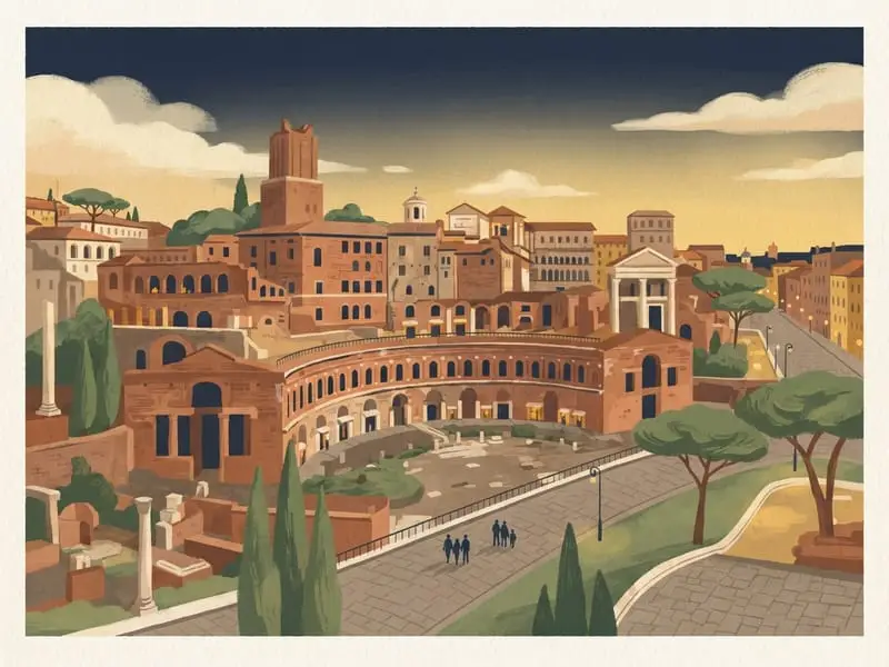 Illustration : Marchés de Trajan et Musée des Forums impériaux (premier dimanche)