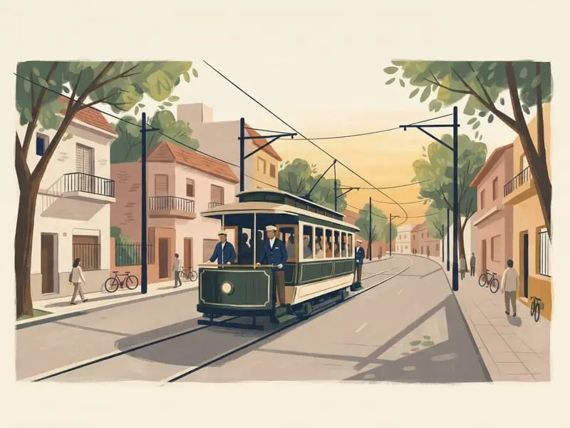 Illustration: Historic tramway of Caballito