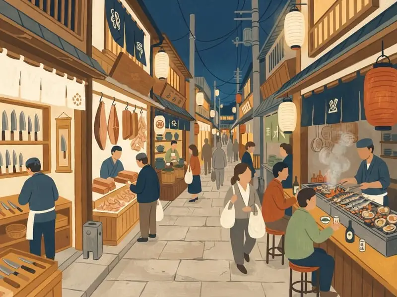 Ilustración: Mercado Exterior de Tsukiji