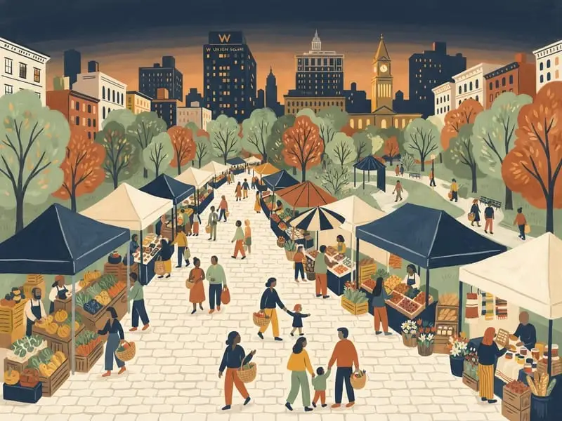 Ilustração: Union Square Greenmarket