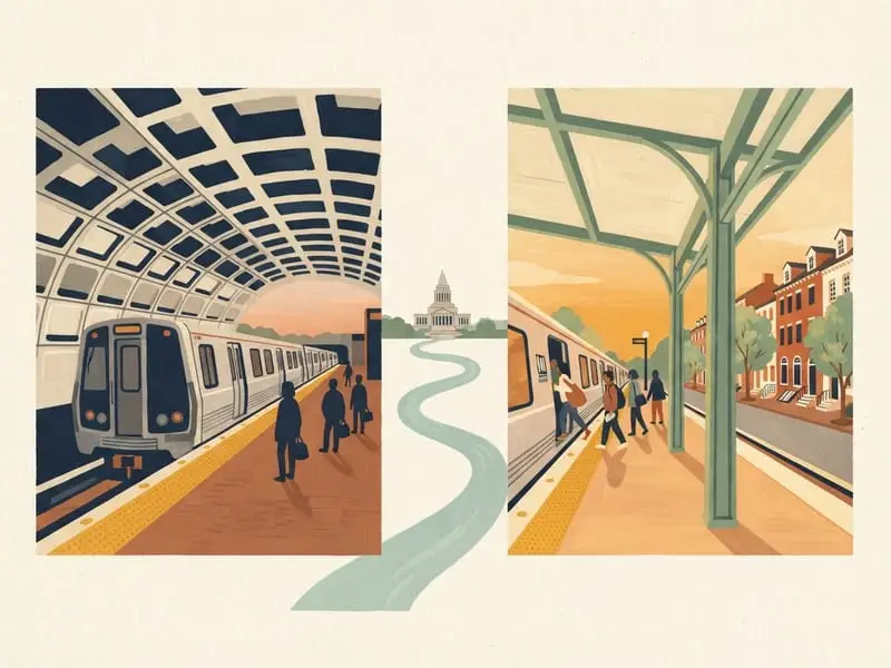 Ilustración: Metro de fin de semana a Old Town Alexandria