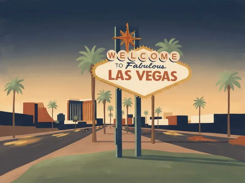Illustration: Welcome to Fabulous Las Vegas sign