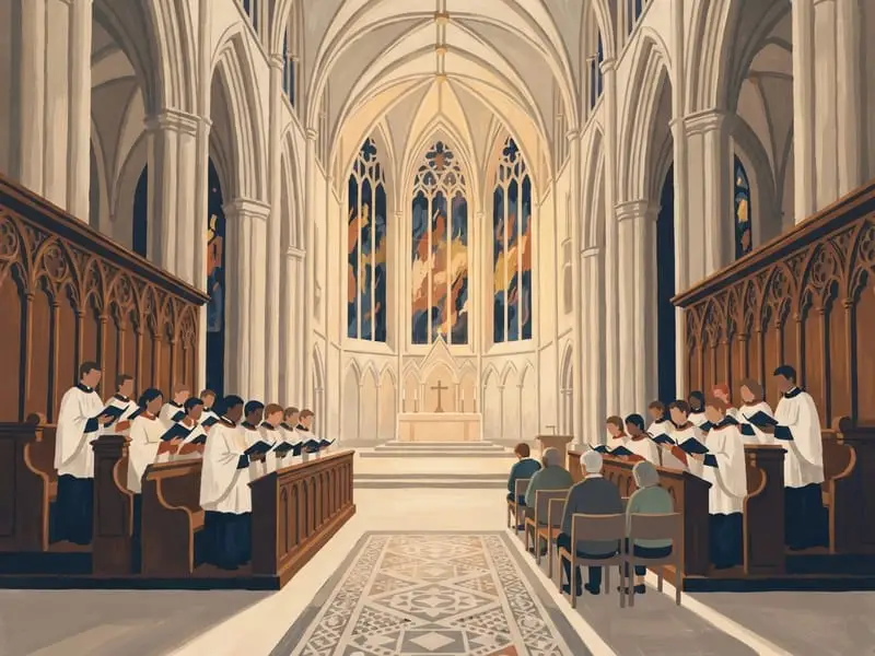 Illustrazione: Evensong all'abbazia di Westminster